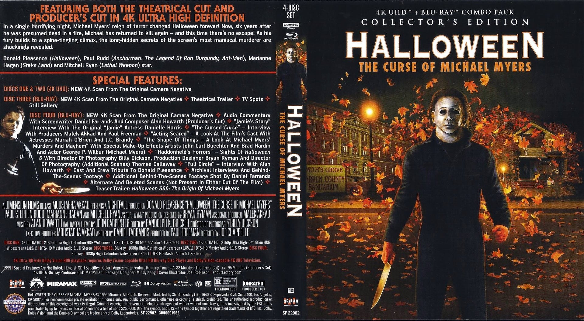 Halloween / Halloween Kills / Halloween Ends (4K Ultra HD) [Limited  Steelbook edition] (2023)
